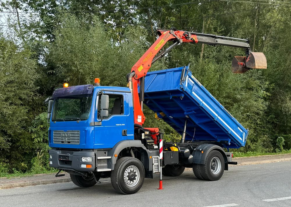 MAN * MAN 18 280 * KIPER WYWROTKA * 4x4 * HDS Palfinger 120 STAN BARDZO DOBRY * Sprowadzony - Truk jungkit: gambar 1 MAN * MAN 18 280 * KIPER WYWROTKA * 4x4 * HDS Palfinger 120 STAN BARDZO DOBRY * Sprowadzony - Truk jungkit: gambar 1