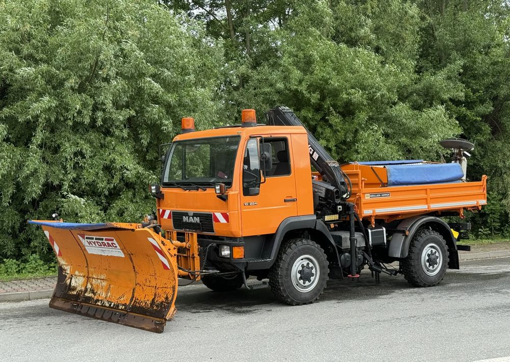 Truk jungkit MAN * MAN LE 10.220 *Kiper Wywrotka * 4x4 * Pług Piaskarka * Zimowe Utrzymanie * Sprowadzony * HDS MKG *: gambar 15
