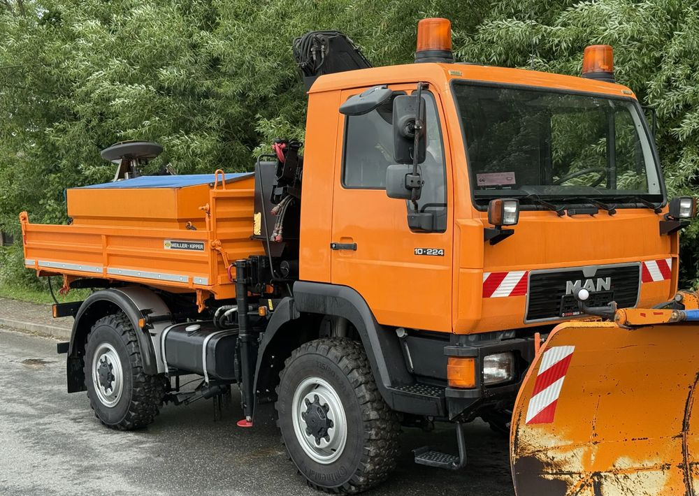 Truk jungkit MAN * MAN LE 10.220 *Kiper Wywrotka * 4x4 * Pług Piaskarka * Zimowe Utrzymanie * Sprowadzony * HDS MKG *: gambar 19