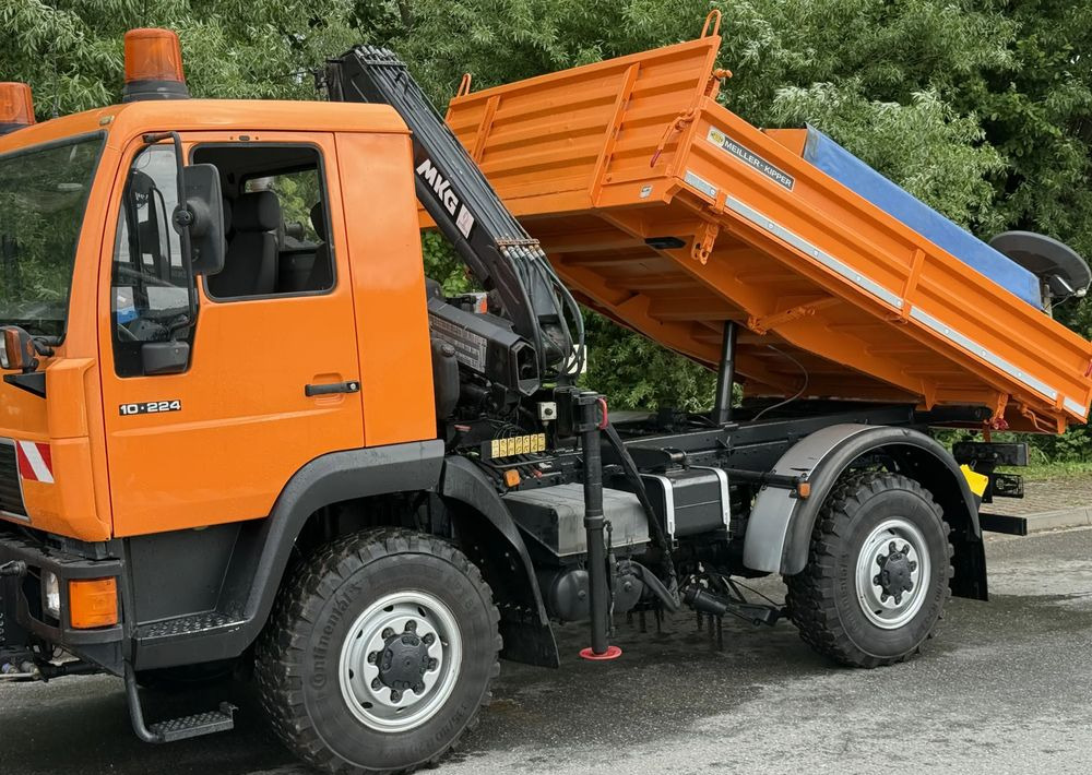 Truk jungkit MAN * MAN LE 10.220 *Kiper Wywrotka * 4x4 * Pług Piaskarka * Zimowe Utrzymanie * Sprowadzony * HDS MKG *: gambar 6