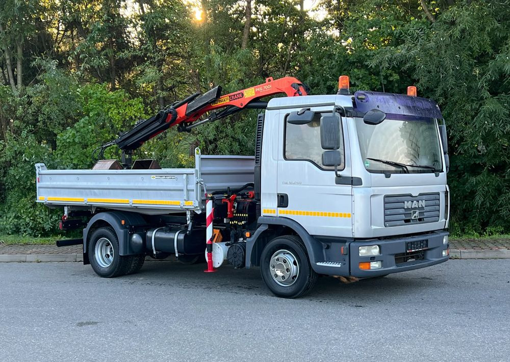 MAN MAN TGL 12-240 Kiper Wywrotka 4x2 Kran PALFINGER PK 12500 BARDZO DOBRY STAN - Truk jungkit: gambar 1 MAN MAN TGL 12-240 Kiper Wywrotka 4x2 Kran PALFINGER PK 12500 BARDZO DOBRY STAN - Truk jungkit: gambar 1