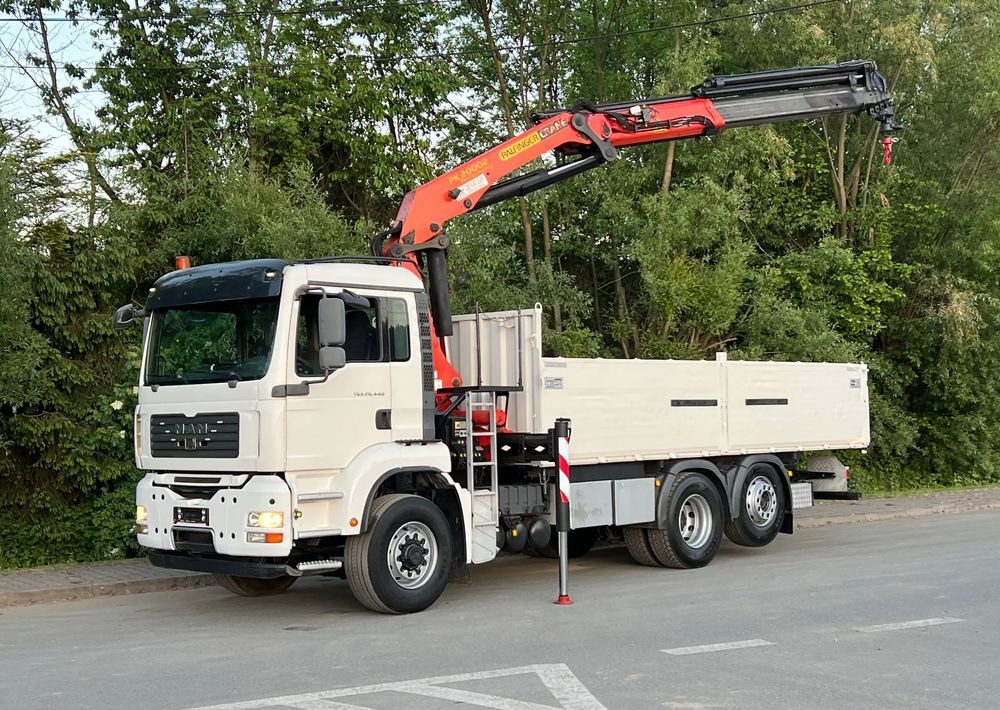 MAN * TGA 26-440 * 4x6 Hydrodrive * HDS Palfinger PK 20002 * Bardzo Dobry Stan - Truk flatbed, Truk derek: gambar 1 MAN * TGA 26-440 * 4x6 Hydrodrive * HDS Palfinger PK 20002 * Bardzo Dobry Stan - Truk flatbed, Truk derek: gambar 1