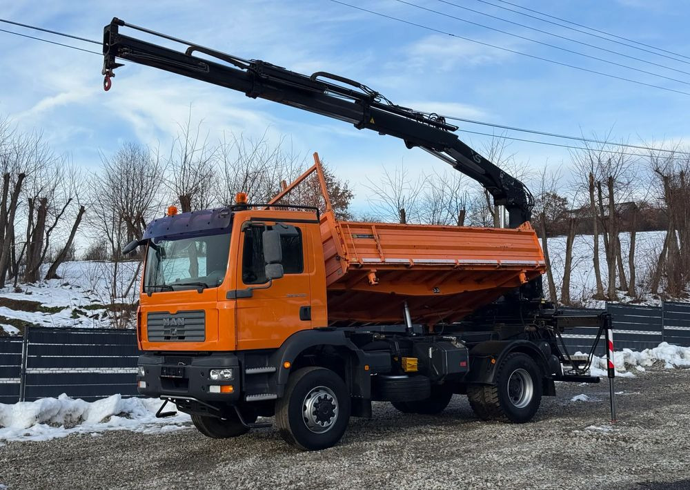 MAN * TGM 18-330 MAN 4x4 HDS Hiab 122 * Kiper Wywrotka * Bardzo Dobry Stan - Truk jungkit: gambar 1 MAN * TGM 18-330 MAN 4x4 HDS Hiab 122 * Kiper Wywrotka * Bardzo Dobry Stan - Truk jungkit: gambar 1