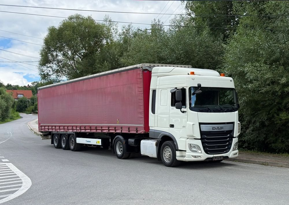 DAF * Zestaw * DAF 106 Euro 6 + Naczepa Krone * Bardzo Dobry Stan - Tractor head, Semi-trailer dengan terpal samping: gambar 2 DAF * Zestaw * DAF 106 Euro 6 + Naczepa Krone * Bardzo Dobry Stan - Tractor head, Semi-trailer dengan terpal samping: gambar 2