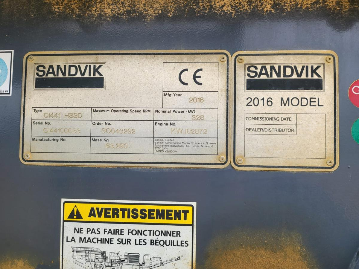 Leasing Sandvik QI441 HSSD + Screener Sandvik QI441 HSSD + Screener: gambar 26