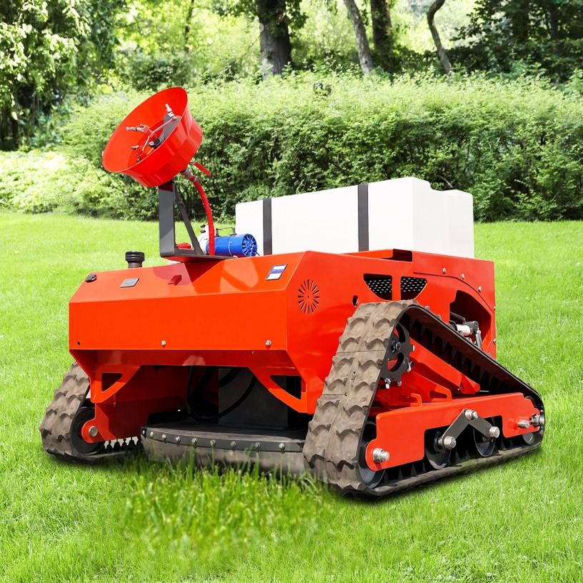 LEZUM LD1000 Multi-function remote control lawn mower Track crawler gasoline gas All-terrain Agricultural Sprayers Pesticide spraying lawn mower for sale - Mesin pemotong rumput: gambar 1 LEZUM LD1000 Multi-function remote control lawn mower Track crawler gasoline gas All-terrain Agricultural Sprayers Pesticide spraying lawn mower for sale - Mesin pemotong rumput: gambar 1