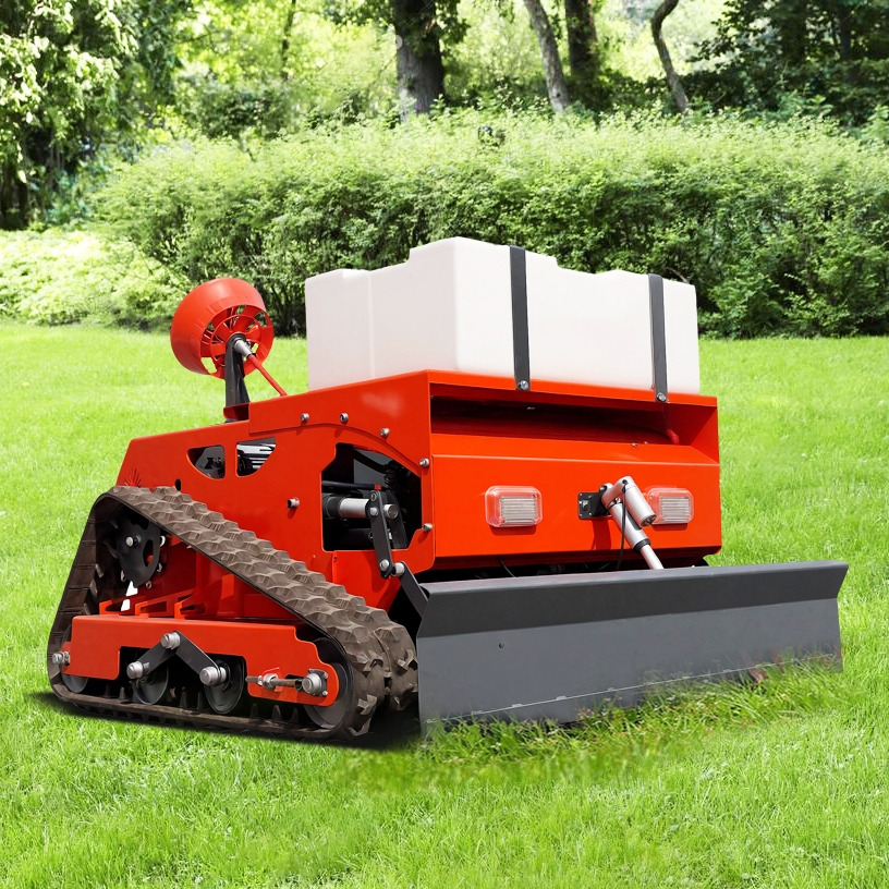 LEZUM LD1000 Electric Remote Control Multi-Function Lawn Mower All-Terrain Agricultural Sprayers Pesticide Spraying Mower Gas Gasoline Track Crawler Lawn Mower - Mesin pemotong rumput: gambar 5 LEZUM LD1000 Electric Remote Control Multi-Function Lawn Mower All-Terrain Agricultural Sprayers Pesticide Spraying Mower Gas Gasoline Track Crawler Lawn Mower - Mesin pemotong rumput: gambar 5