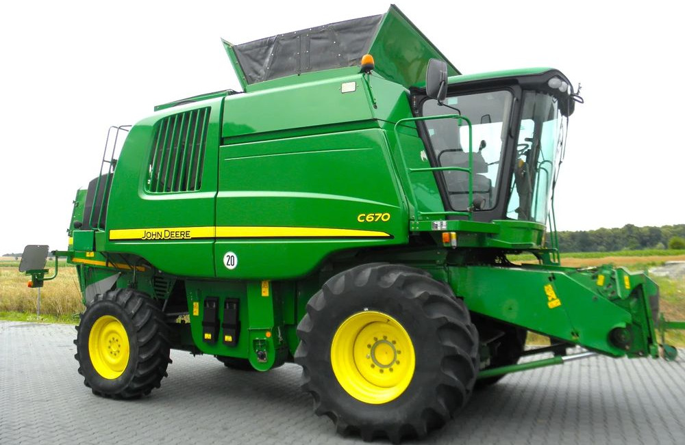 John Deere C 670 2008 Rok, heder 7,6m, 1900 mtg, Nie Malowany, Stan Idealny - Pemanen gabungan: gambar 4 John Deere C 670 2008 Rok, heder 7,6m, 1900 mtg, Nie Malowany, Stan Idealny - Pemanen gabungan: gambar 4