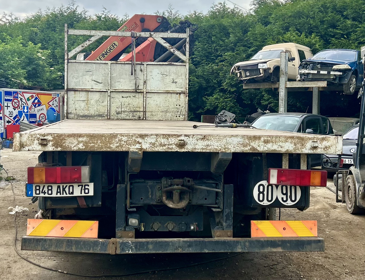 DAF Cf85 380 8x4 plateau grue Palfinger pk44002 - Truk flatbed, Truk derek: gambar 3 DAF Cf85 380 8x4 plateau grue Palfinger pk44002 - Truk flatbed, Truk derek: gambar 3