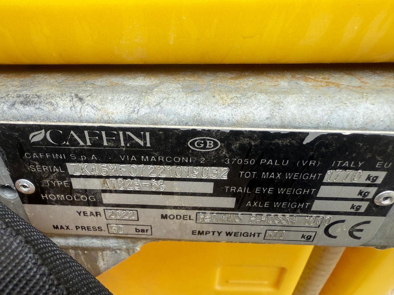 CAFFINI PUNTAROSA 1000 HERBICIDE PUMP - Penyemprot traktor: gambar 5 CAFFINI PUNTAROSA 1000 HERBICIDE PUMP - Penyemprot traktor: gambar 5