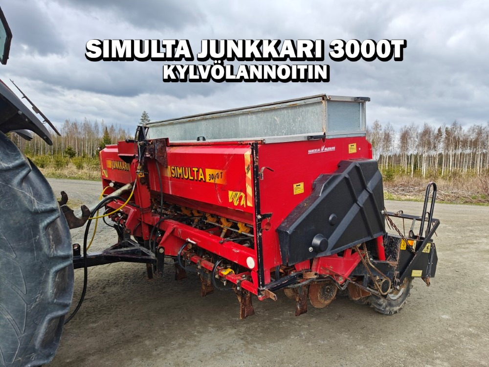 Simulta-Junkkari 3000T - takapyöräkone - kiekkovantaat takana - Menggabungkan bor benih: gambar 1 Simulta-Junkkari 3000T - takapyöräkone - kiekkovantaat takana - Menggabungkan bor benih: gambar 1