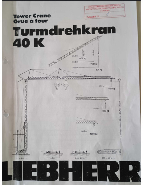 Liebherr 40K, 3x TS 30m HuH, perfect condition - Derek menara: gambar 3 Liebherr 40K, 3x TS 30m HuH, perfect condition - Derek menara: gambar 3