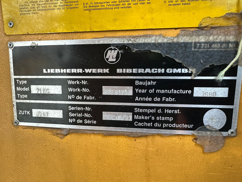 Derek menara Liebherr 71EC: gambar 12