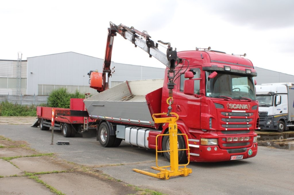 SCANIA R480 PALFINGER PK16000, EURO 5, CRANE FORKS - Truk jungkit, Truk derek: gambar 1 SCANIA R480 PALFINGER PK16000, EURO 5, CRANE FORKS - Truk jungkit, Truk derek: gambar 1