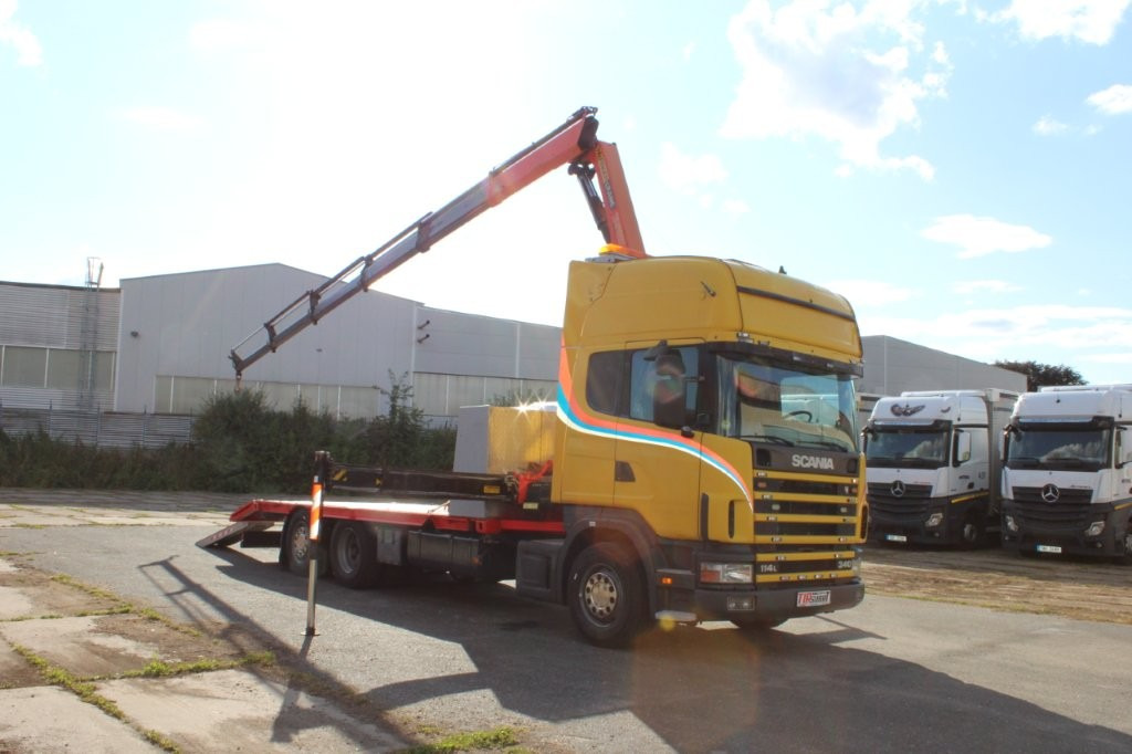 Scania R 114 LB340 6X2 L PALFINGER PK16502 - Truk pengangkut mobil, Truk derek: gambar 1 Scania R 114 LB340 6X2 L PALFINGER PK16502 - Truk pengangkut mobil, Truk derek: gambar 1