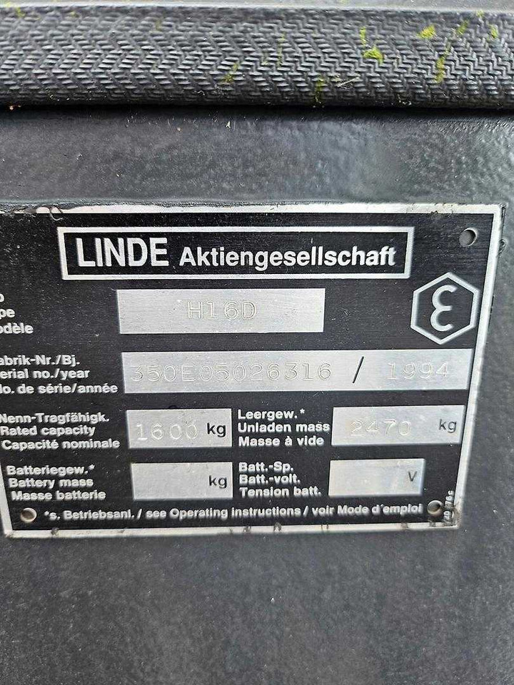 Linde H16 D - Forklift diesel: gambar 4 Linde H16 D - Forklift diesel: gambar 4