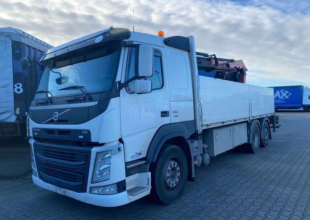 Volvo FM 410 6X2/ HDS-Palfinger PK19502 Składany! - Truk flatbed, Truk derek: gambar 1 Volvo FM 410 6X2/ HDS-Palfinger PK19502 Składany! - Truk flatbed, Truk derek: gambar 1