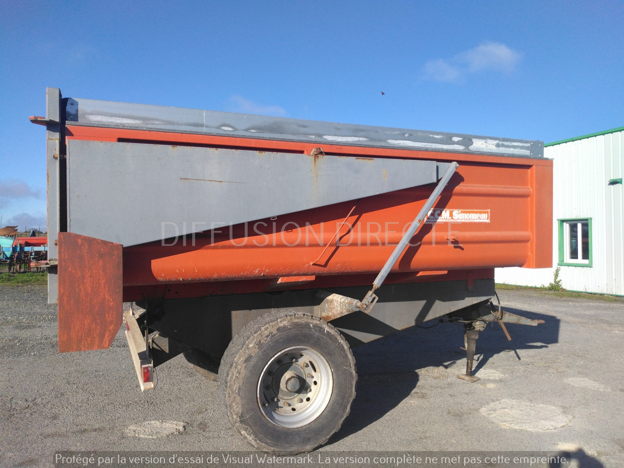 SIMONNEAU BENNE AGRICOLE MONO 8 - Trailer jungkit pertanian/ Tempat sampah: gambar 2 SIMONNEAU BENNE AGRICOLE MONO 8 - Trailer jungkit pertanian/ Tempat sampah: gambar 2