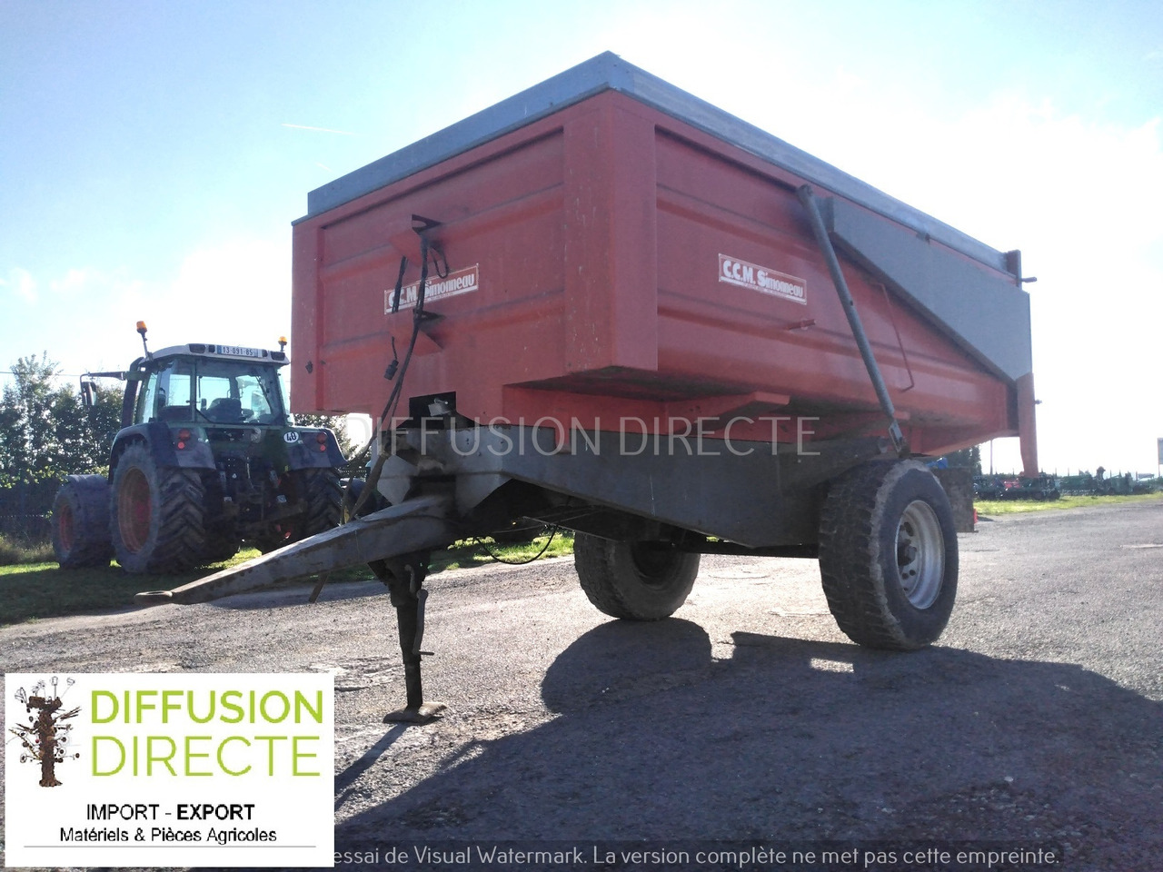 SIMONNEAU BENNE AGRICOLE MONO 8 - Trailer jungkit pertanian/ Tempat sampah: gambar 1 SIMONNEAU BENNE AGRICOLE MONO 8 - Trailer jungkit pertanian/ Tempat sampah: gambar 1