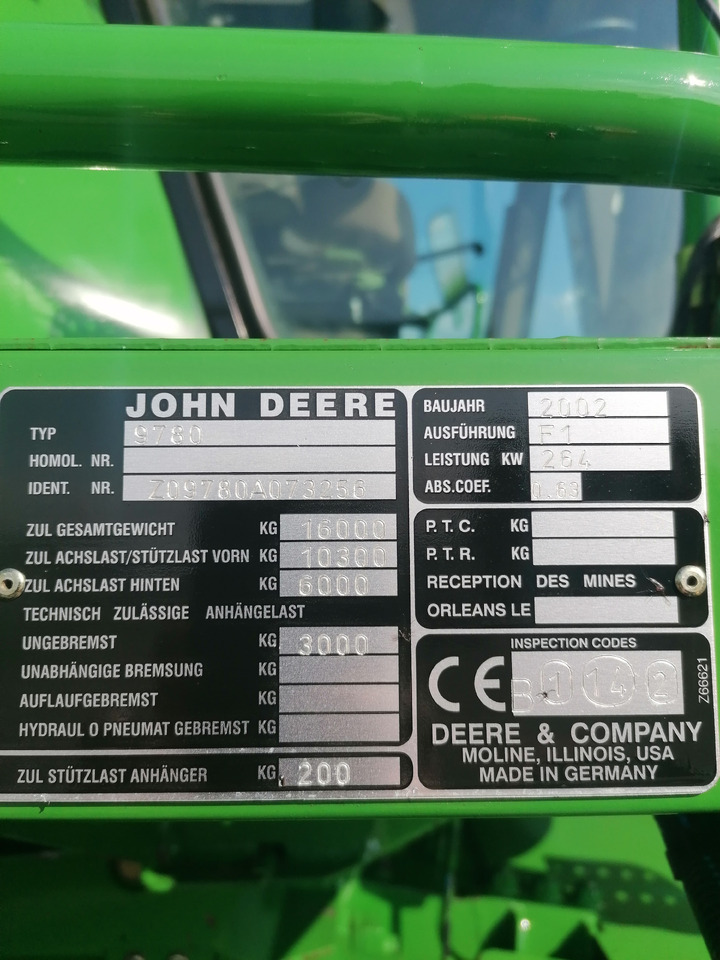 JOHN DEERE CTS 9780 - Pemanen gabungan: gambar 4 JOHN DEERE CTS 9780 - Pemanen gabungan: gambar 4
