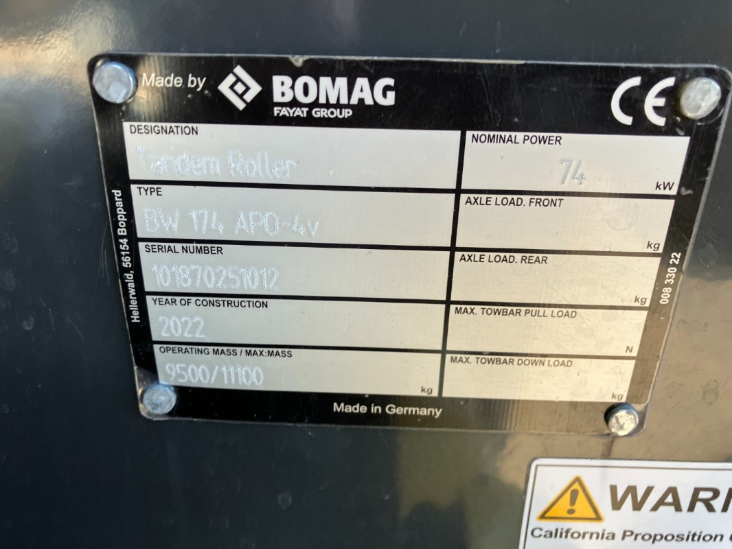 BOMAG DE BW 174 APO-4v Stage V/Tier 4f - Roller jalan: gambar 2 BOMAG DE BW 174 APO-4v Stage V/Tier 4f - Roller jalan: gambar 2