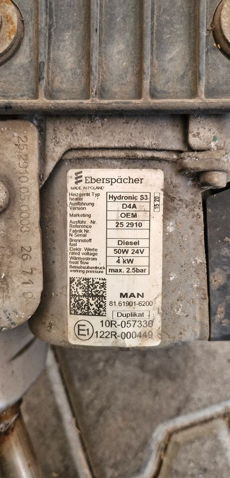 MAN TG3 TGX OGRZEWANIE POSTOJOWE EBERSPÄCHER HUDRONIC S3 81.61901-6200 - Pemanasan/ Ventilasi untuk Truk: gambar 2 MAN TG3 TGX OGRZEWANIE POSTOJOWE EBERSPÄCHER HUDRONIC S3 81.61901-6200 - Pemanasan/ Ventilasi untuk Truk: gambar 2