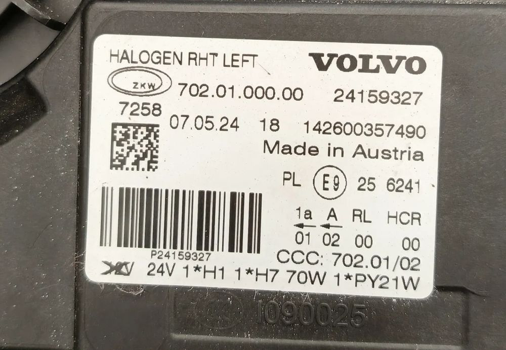 VOLVO FH4 LAMPA PRZEDNIA LEWA H7 2024r 24159327 - Lampu depan untuk Truk: gambar 3 VOLVO FH4 LAMPA PRZEDNIA LEWA H7 2024r 24159327 - Lampu depan untuk Truk: gambar 3