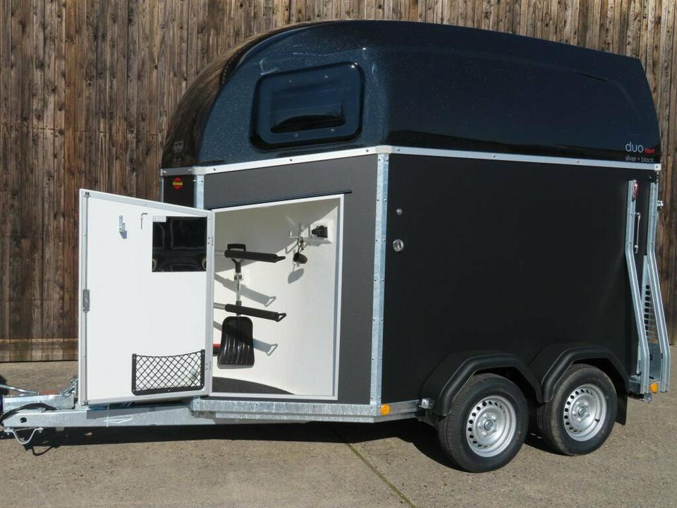 Böckmann Pferdeanhänger DUO s.+b., Sattelk., Aluboden 100km/h - Trailer pengangkut kuda: gambar 1 Böckmann Pferdeanhänger DUO s.+b., Sattelk., Aluboden 100km/h - Trailer pengangkut kuda: gambar 1