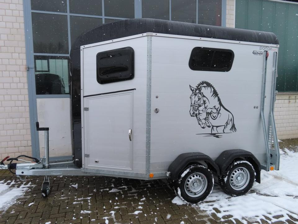 Böckmann Pferdeanhänger Portax Esprit s+b Aluboden, Sattelkammer - Trailer pengangkut kuda: gambar 2 Böckmann Pferdeanhänger Portax Esprit s+b Aluboden, Sattelkammer - Trailer pengangkut kuda: gambar 2