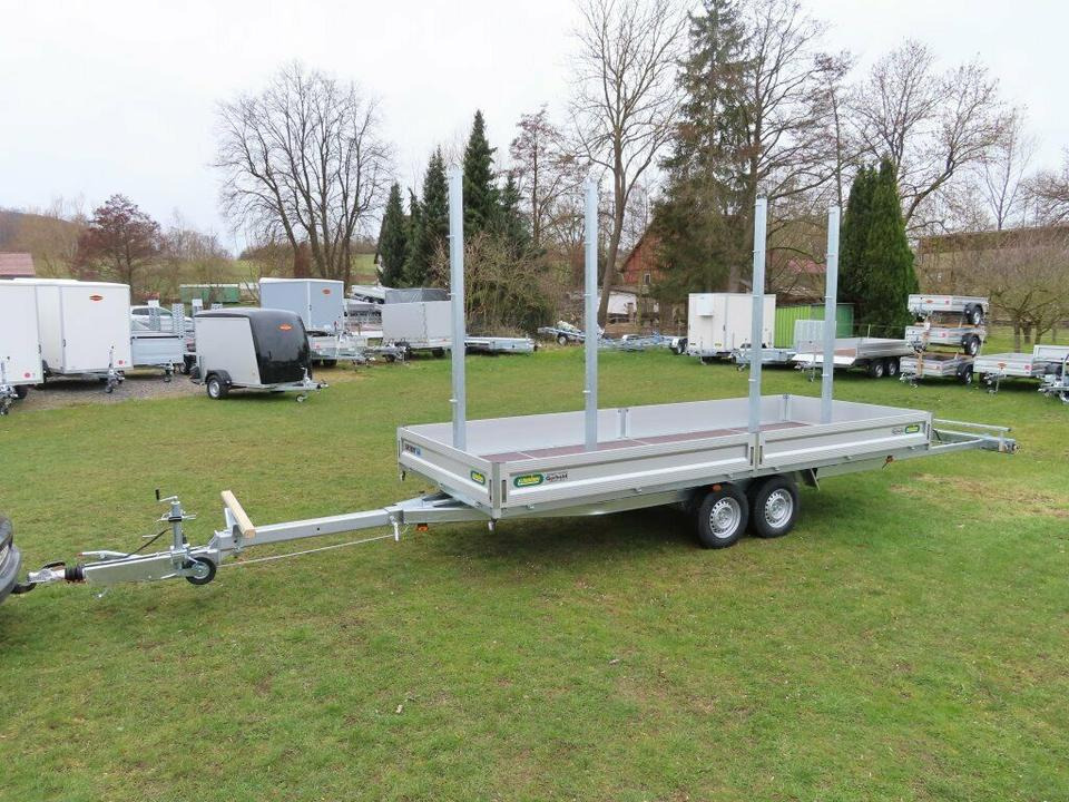 Langmaterialanhänger Unsinn LM 3554-14-2040 Deichsel ausziehbar - Trailer flatbed: gambar 2 Langmaterialanhänger Unsinn LM 3554-14-2040 Deichsel ausziehbar - Trailer flatbed: gambar 2
