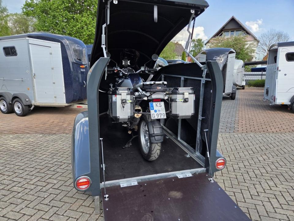 Trailer sepeda motor PKW Anhänger Motorrad Geschlossen Kofferanhänger 1000kg 100km/h: gambar 7