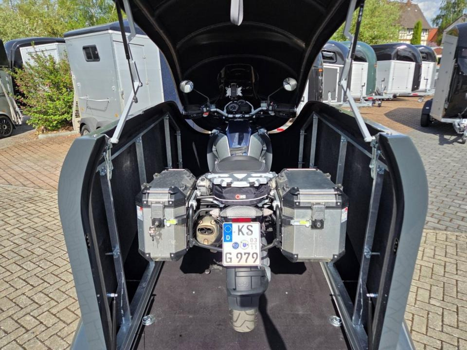 Trailer sepeda motor PKW Anhänger Motorrad Geschlossen Kofferanhänger 1000kg 100km/h: gambar 17