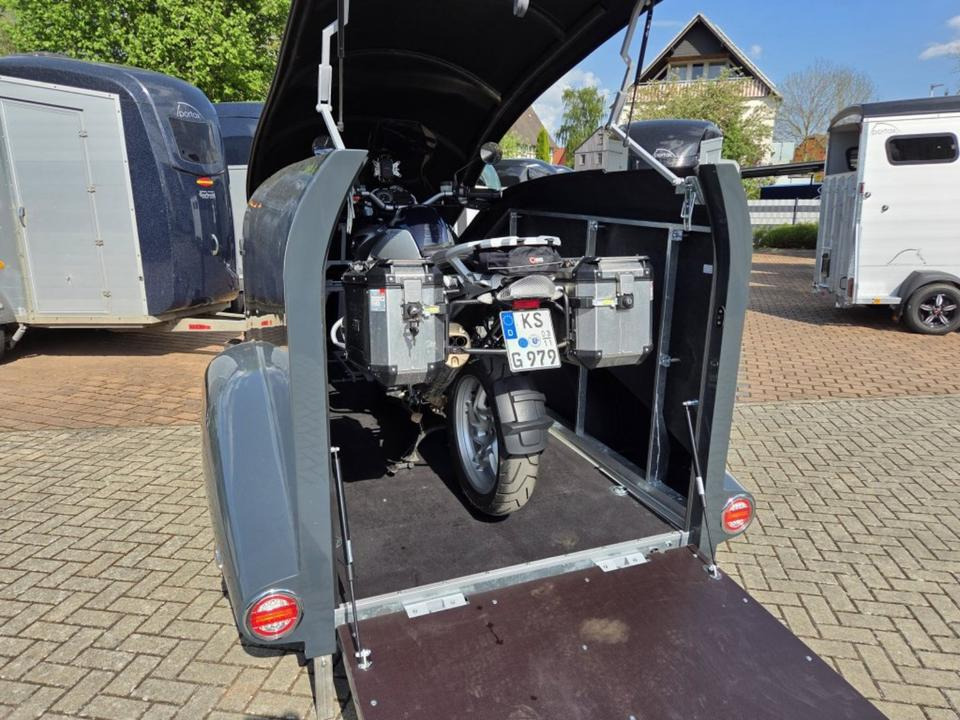 Trailer sepeda motor PKW Anhänger Motorrad Geschlossen Kofferanhänger 1000kg 100km/h: gambar 11