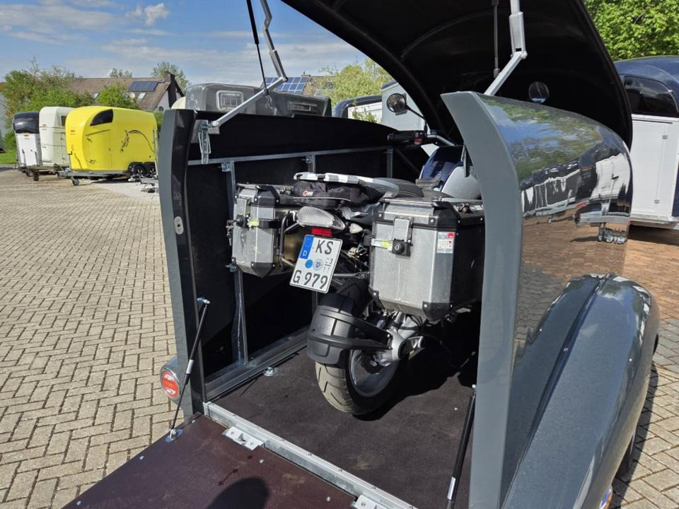 Trailer sepeda motor PKW Anhänger Motorrad Geschlossen Kofferanhänger 1000kg 100km/h: gambar 9