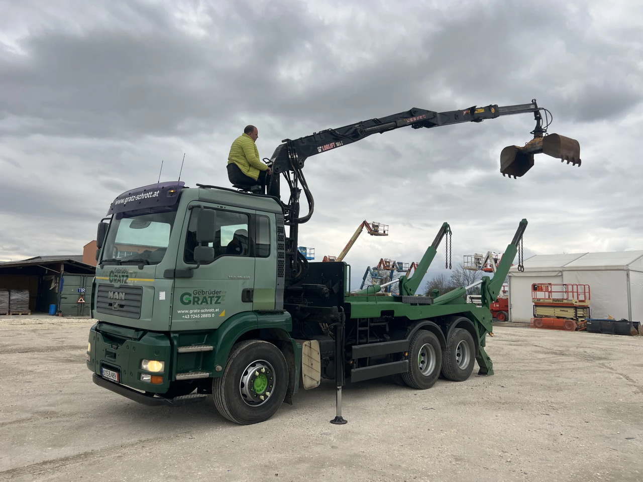 Man Tga 6х4, Кран-Z, Мултилифт - Truk skip loader, Truk derek: gambar 1 Man Tga 6х4, Кран-Z, Мултилифт - Truk skip loader, Truk derek: gambar 1