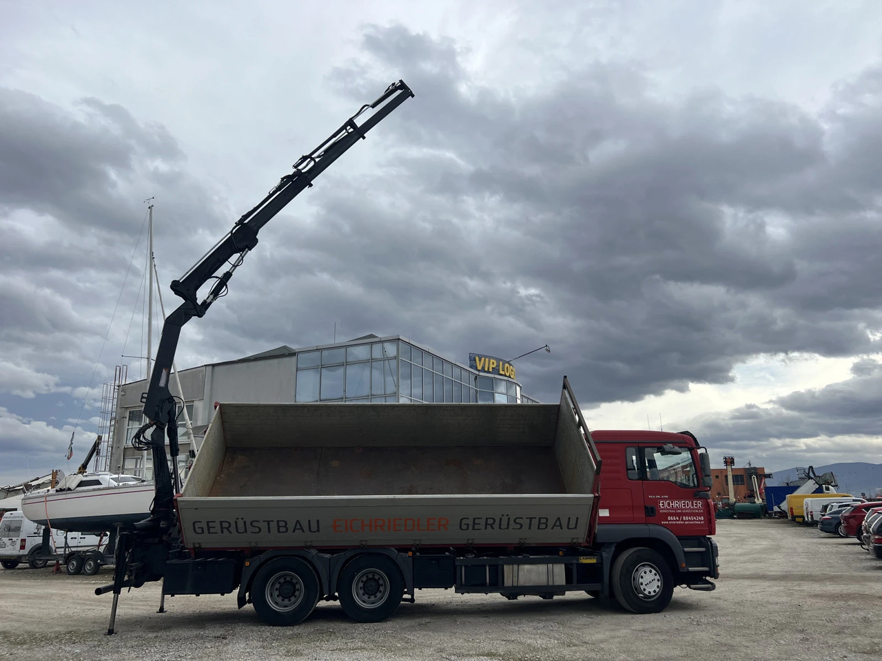 Man Tga 6х4, Самосвал с Кран - Truk jungkit, Truk derek: gambar 4 Man Tga 6х4, Самосвал с Кран - Truk jungkit, Truk derek: gambar 4