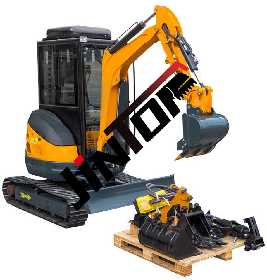 Crawler Steel Track 2500kg 2.5Ton Excavator with Closed Cabin - Ekskavator mini: gambar 1 Crawler Steel Track 2500kg 2.5Ton Excavator with Closed Cabin - Ekskavator mini: gambar 1