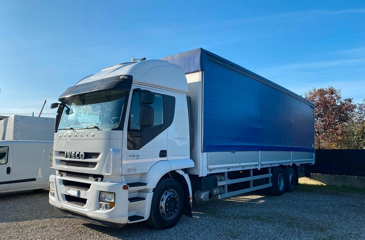 IVECO STRALIS 420 2008 CASSONE CENTINATO - Truk dengan terpal samping: gambar 1 IVECO STRALIS 420 2008 CASSONE CENTINATO - Truk dengan terpal samping: gambar 1