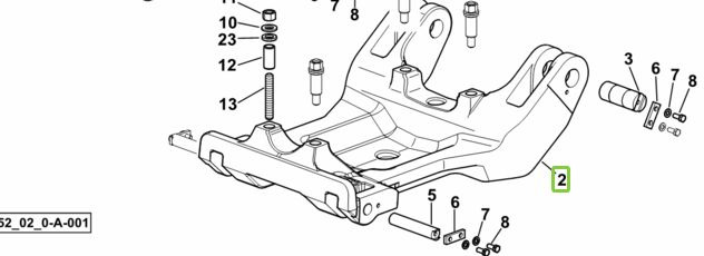 Wspornik zawieszenie przedniej osi 0.013.2035.0/30 Same Deutz Fahr - Suku cadang untuk Peralatan pertanian: gambar 1 Wspornik zawieszenie przedniej osi 0.013.2035.0/30 Same Deutz Fahr - Suku cadang untuk Peralatan pertanian: gambar 1