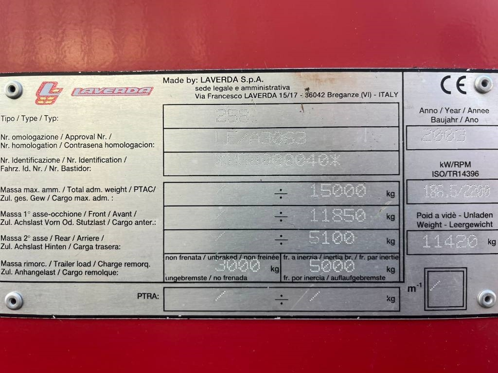 Laverda 25.50 - Pemanen gabungan: gambar 3 Laverda 25.50 - Pemanen gabungan: gambar 3