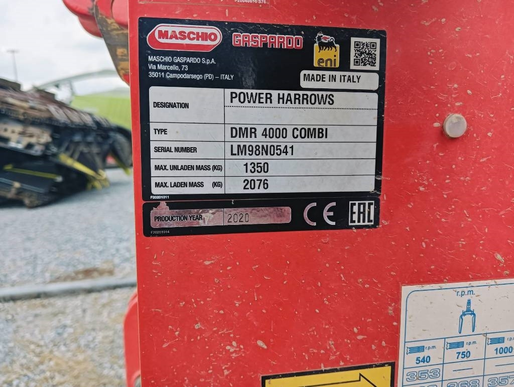 Maschio DMR 4000 - Garu: gambar 3 Maschio DMR 4000 - Garu: gambar 3