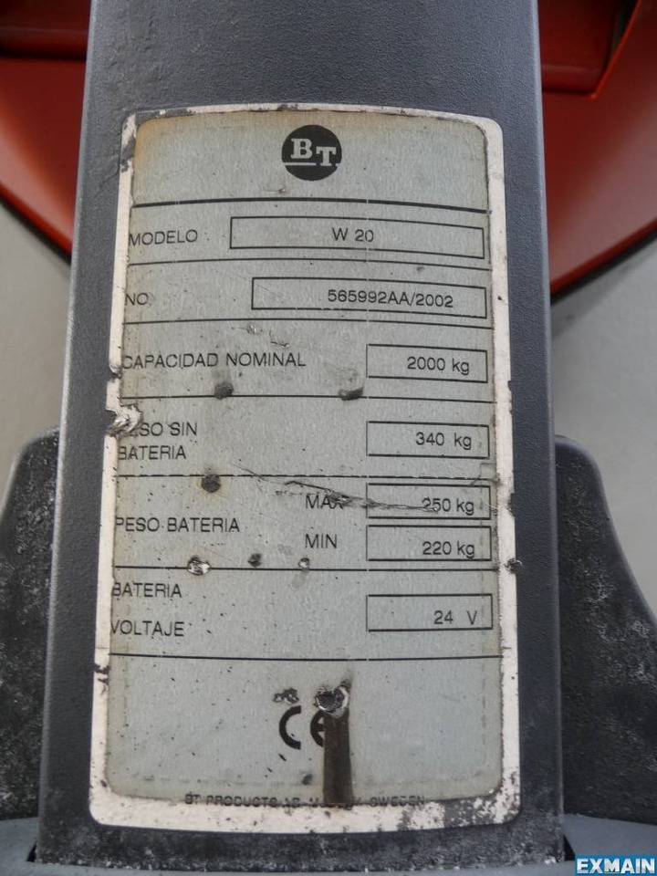 BT W 20 - Truk pallet: gambar 5 BT W 20 - Truk pallet: gambar 5