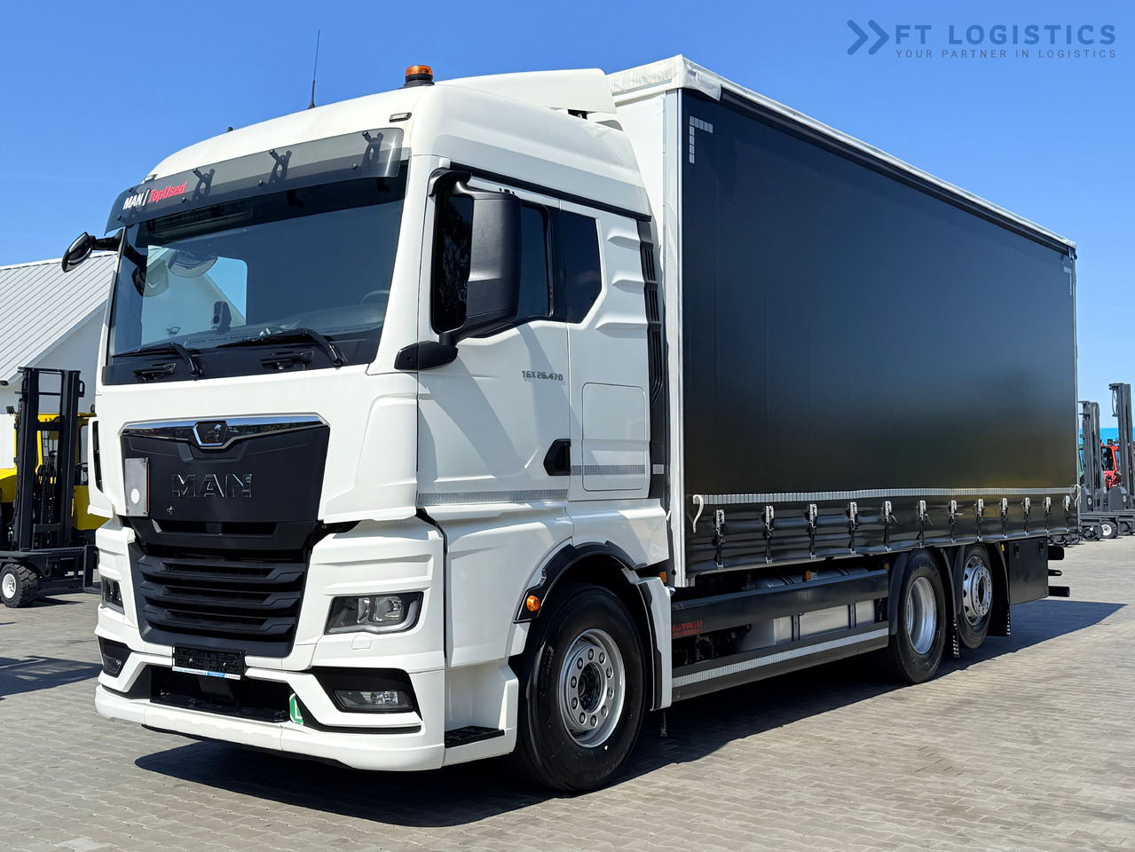 MAN TGX 26.470 / 19 Pallets / Steering Axle / 15 Ton Payload / Retarder / Excellent Condition - Truk dengan terpal samping: gambar 1 MAN TGX 26.470 / 19 Pallets / Steering Axle / 15 Ton Payload / Retarder / Excellent Condition - Truk dengan terpal samping: gambar 1