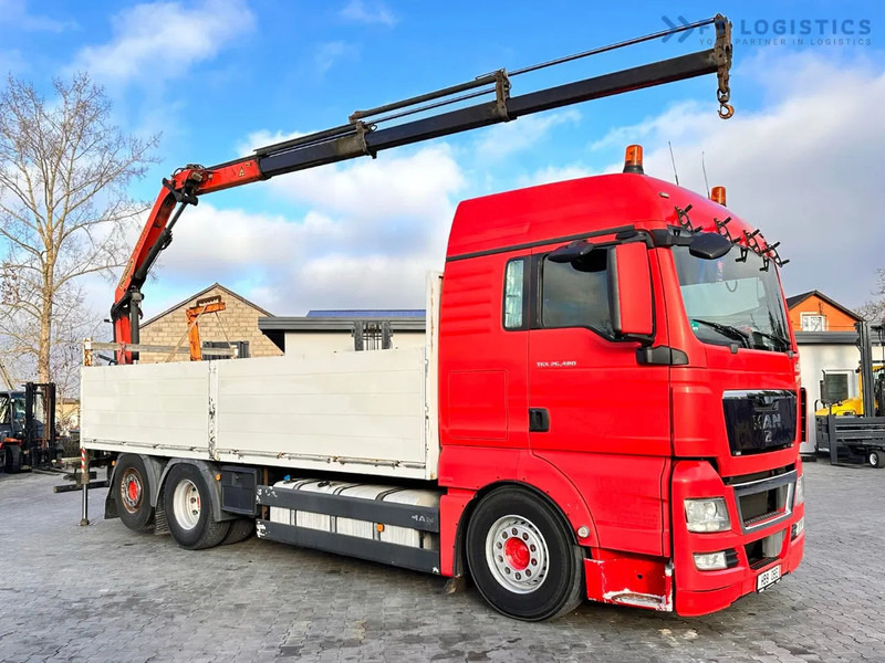 MAN TGX 26.480 Ciężarówka burtowa MAN TGX 26.480 6X2 / PALFINGER PK9002-EH B Crane / 80% Michelin Tire Dodać do ulubionych - Truk derek: gambar 5 MAN TGX 26.480 Ciężarówka burtowa MAN TGX 26.480 6X2 / PALFINGER PK9002-EH B Crane / 80% Michelin Tire Dodać do ulubionych - Truk derek: gambar 5