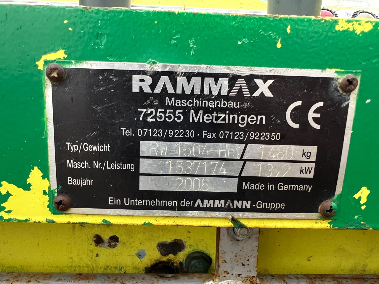 AMMANN RAMMAX RW 1504-HF - Pemadat: gambar 5 AMMANN RAMMAX RW 1504-HF - Pemadat: gambar 5