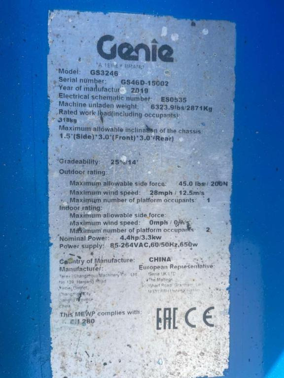 Genie GS-3246 - Scissor lifts: gambar 4 Genie GS-3246 - Scissor lifts: gambar 4