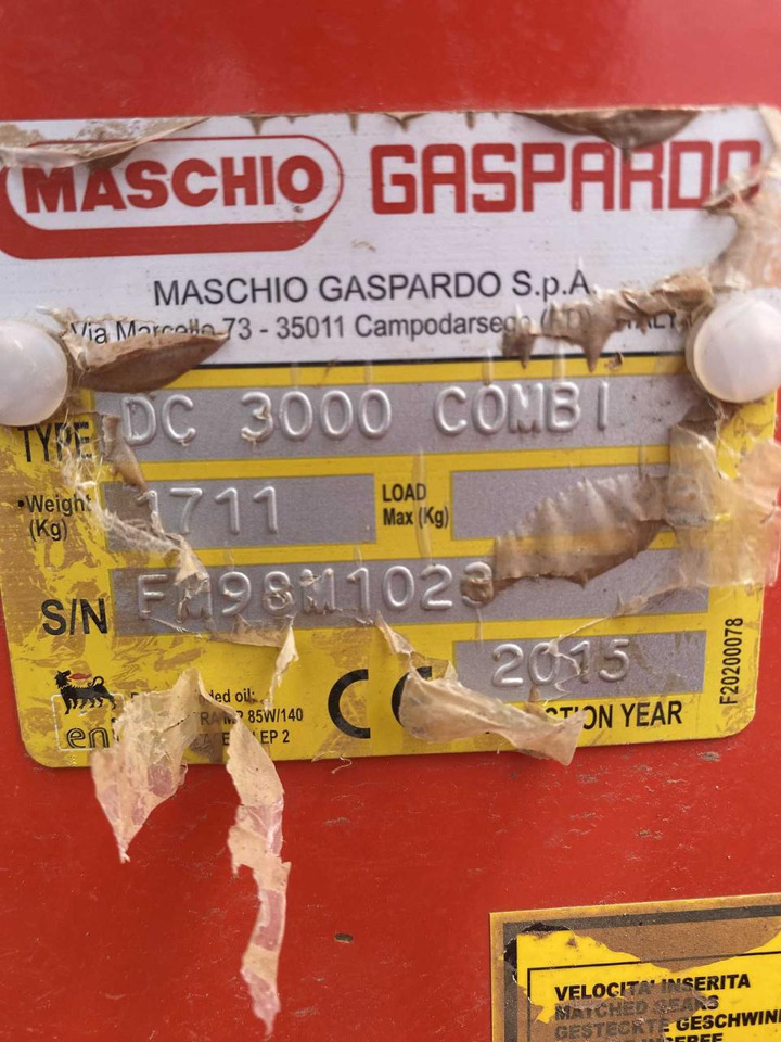 Maschio DC 3000 Drago - Mesin pengolahan tanah: gambar 5 Maschio DC 3000 Drago - Mesin pengolahan tanah: gambar 5