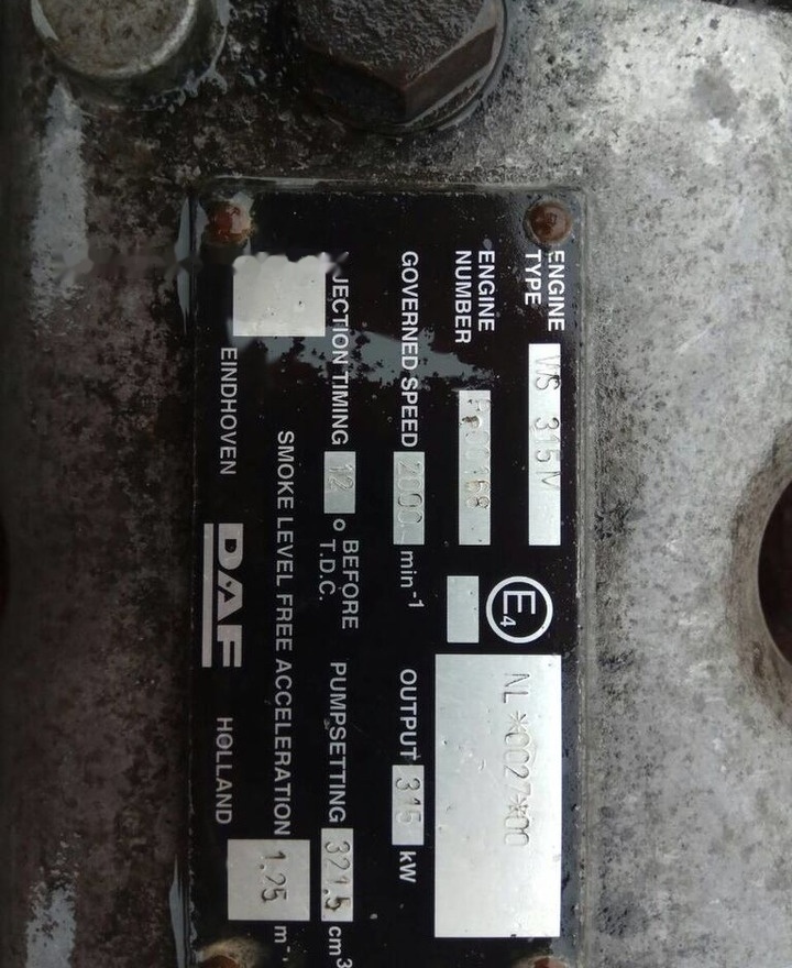 DAF ATI WS315M DAF 95 - Mesin untuk Truk: gambar 4 DAF ATI WS315M DAF 95 - Mesin untuk Truk: gambar 4