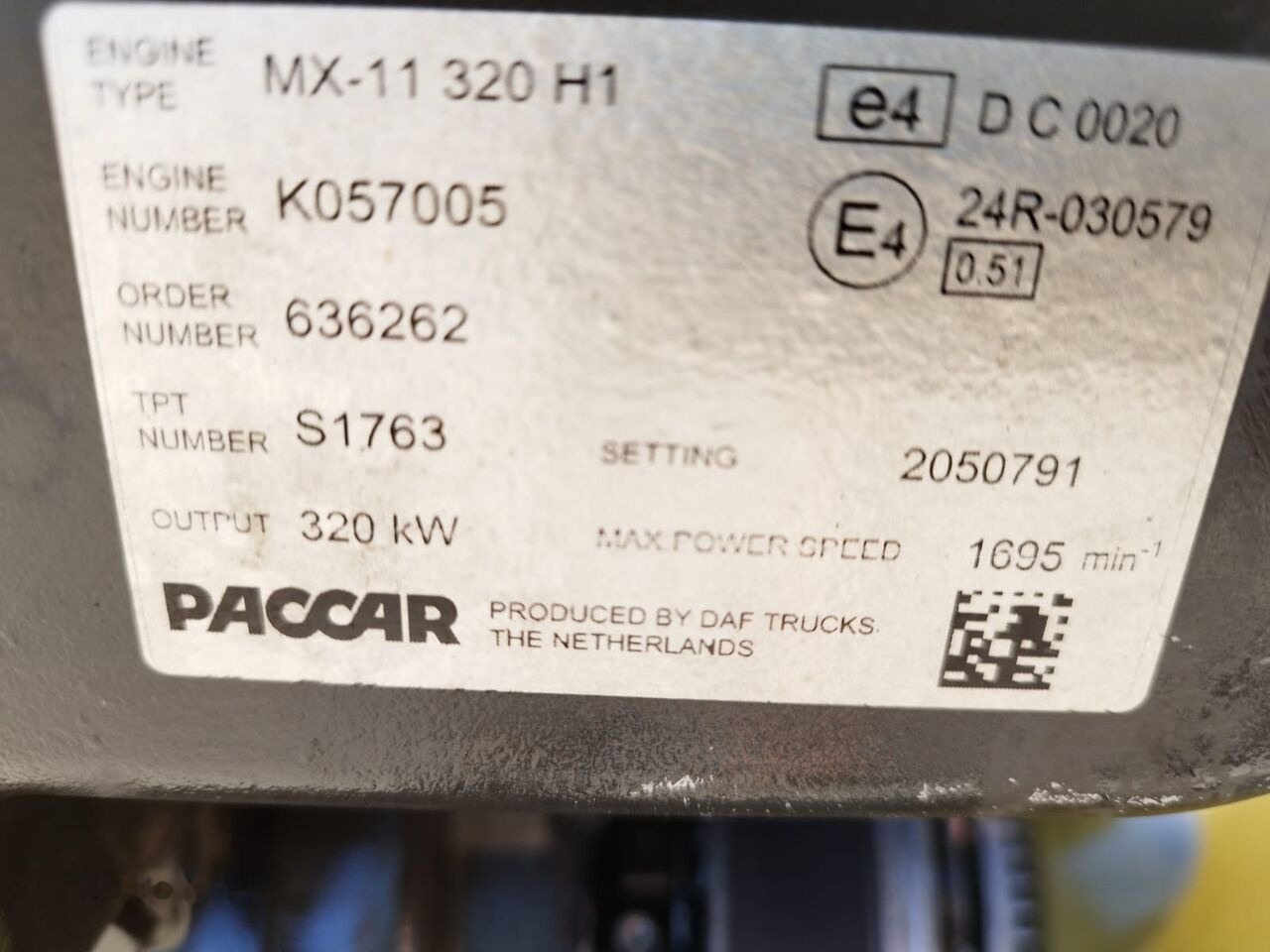 DAF MX-11 320 H1 Mx-11 320 H1 DAF Mx-11 320 H1 truck - Mesin untuk Truk: gambar 3 DAF MX-11 320 H1 Mx-11 320 H1 DAF Mx-11 320 H1 truck - Mesin untuk Truk: gambar 3