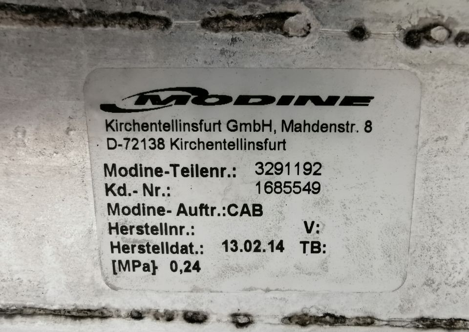 CHŁODNICA INTERCOOLER DAF CF 1685549 - Intercooler untuk Truk: gambar 3 CHŁODNICA INTERCOOLER DAF CF 1685549 - Intercooler untuk Truk: gambar 3